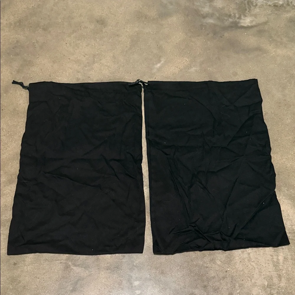 Authentic Versace Black and Gold Fiendace Drawstring Garment Bags (Pair)